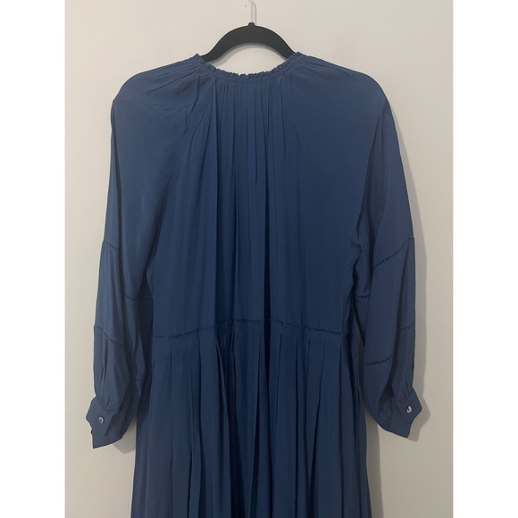 Hatch The Myra Maternity Dress Women's Size 1 Small Blue Lined Boho Prairie - Picture 6 of 15